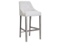 Preview: Gepolsterter Hocker im Chesterfield Look mit Rückenlehne - artigo.at